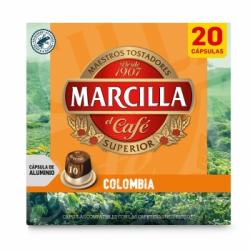 Café en cápsulas Colombia Marcilla compatible con Nespresso 20 ud.