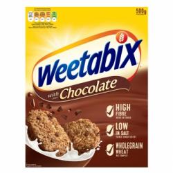 Cereales con chocolate Weetabix sin lactosa 500 g.