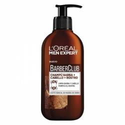 Champú para barba + cabello + rostro BarberClub L'Oréal-Men Expert 200 ml.