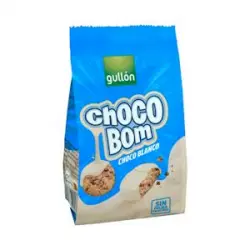 Galletas Choco Bom Gullón con chips de chocolate recubiertas de chocolate blanco