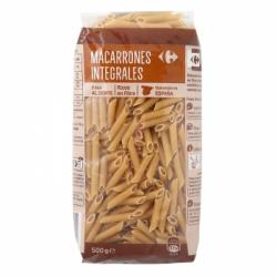 Macarrones integrales Carrefour 500 g.