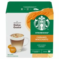 Cafe caramel macchiato en cápsulas Starbucks compatible con Nescafé Dolce Gusto 12 ud.