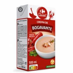 Crema de bogavante Classic Carrefour sin gluten 500 ml.