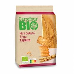 Mini galletas trigo espelta ecológicas Carrefour Bio 250 g.