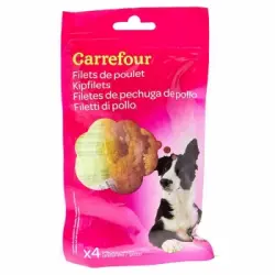 Snacks de pollo para perro Carrefour 80 g.
