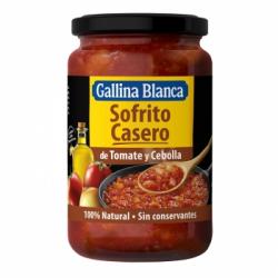 Sofrito casero de tomate y cebolla Gallina Blanca sin gluten tarro 350 g.