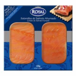 Solomillos de salmón ahumado noruego Royal pack de 2 unidades de 50 g.