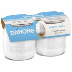 Yogur natural Danone Original pack de 2 unidades de 130 g.