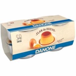 Flan de huevo Danone sin gluten pack de 4 unidades de 100 g.