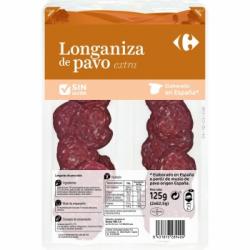 Longaniza de Pavo Extra Carrefour sin gluten pack de 2 unidades de 62,5 g