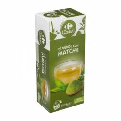 Té verde con matcha en bolsitas Carrefour Classic 25 ud.