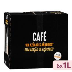 Bebida de soja sabor café sin azúcares añadidos Hacendado 6 bricks X 1 L