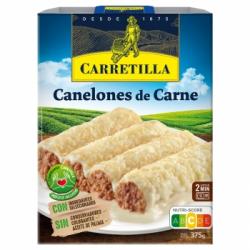 Canelones de carne Carretilla sin aceite de palma 375 g.