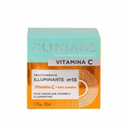 Crema iluminadora facial vitamina C SPF15 Clinians 50 ml.