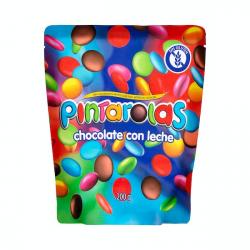 Disquitos Pintarolas de chocolate con leche coloreados Paquete 0.2 kg