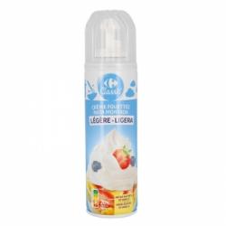 Nata montada azucarada ligera Carrefour spray 250 g.