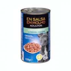 Trozos en salsa perro adulto Delikuit con salmón y verduras Bote 1.23 kg