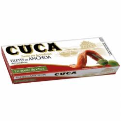 Filetes de anchoa del Cantábrico en aceite de oliva Cuca 29 g.