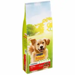 Pienso de buey para perro adulto Purina Friskies Vitafit Active 15 Kg.