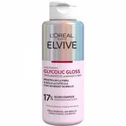 Tratamiento de laminado 5 min. glycolic gloss con ácido glicólico cabello suave y brillante Elvive L'Oréal Paris 200 ml.