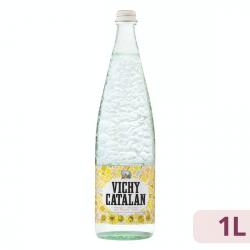 Agua mineral con gas Vichy Catalan grande Botella 1 L