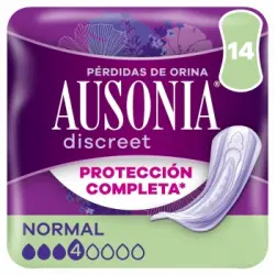 Compresas para incontinencia de orina normal Discreet Ausonia 14 ud.
