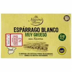 Esparrago blaco muy grueso de Navarra De Nuestra Tierra 220 g.