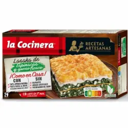 Lasaña de Espinacas y Queso La Cocinera 500 g.