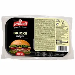 Pan de hamburguesa Brioxe Proceli sin gluten y sin lactosa pack 2 undiades de 90 g.