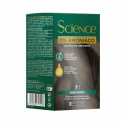 Tinte color permanente no 7.1 rubio ceniza 0% Amoniaco Science Les Cosmétiques 1 ud.