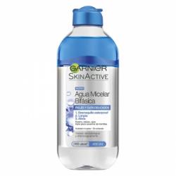 Agua micelar bifásica Garnier-Skin Active 400 ml.