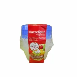 Bote Redondo de Plástico CARREFOUR HOME Carrefour 0,5l 3ud - Bicolor