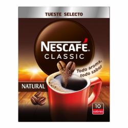 Café soluble natural Nescafé Classic pack de 10 ud.