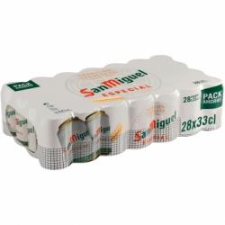 Cerveza San Miguel especial Lager pack de 28 latas de 33 cl.