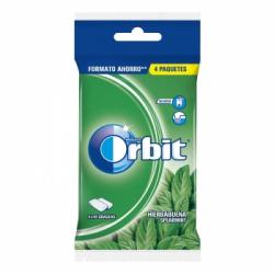 Chicles sabor hierbabuena Orbit 4 paquetes de 10 ud.