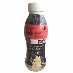 Bebida láctea de vainilla desnatada sin azúcar añadido Proteína Plus Carrefour sin gluten 330 ml.