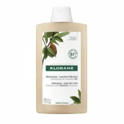 Champú reparador para cabello ondulado, rizado o encrespado ecológico Klorane 400 ml.