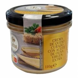 Crema de queso curado con aceite de oliva virgen extra Carrefour Extra 110 g.
