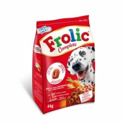 Pienso semihúmedo de buey, zanahorias y cereales para perros adultos Frolic 4 kg.