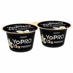 Postre lácteo de proteínas sabor vainilla Danone Yopro pack de 2 unidades de 160 g.
