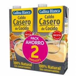 Caldo casero de cocido Gallina Blanca sin gluten pack de 2 briks de 1 l.