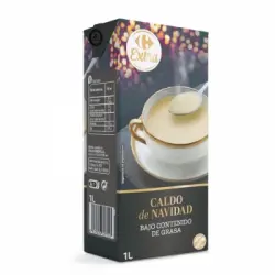 Caldo Navidad bajo en grasa Extra Carrefour sin gluten 1 l.