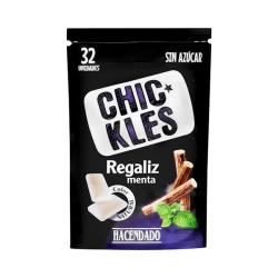 Chicle regaliz y menta gragea Hacendado Paquete 0.045 100 g