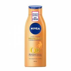 Loción corporal reafirmante +autobronceadora Q10 Nivea 400 ml.