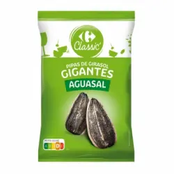 Pipas gigantes aguasal Classic Carrefour 400 g.