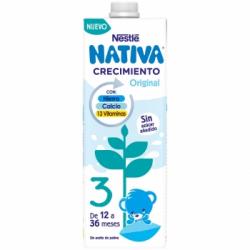 Preparado lácteo infantil de crecimiento desde 12 meses Nestlé Nativa 3 sin gluten sin aceite de palma brik 1 l.