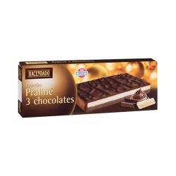 Turrón praliné 3 chocolates Hacendado Tableta 0.15 kg
