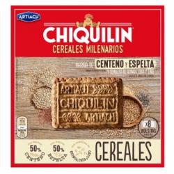 Galletas con harina de centeno y espelta, con quinoa, chía y lino Cereales Milenarios Chiquilín Artiach 260 g.