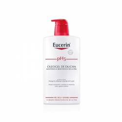 Oleogel de ducha pH5 para piel sensible y seca Eucerin 1000 ml.