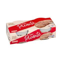 Paté de cerdo sabor picante Hacendado 2 latas X 0.08 kg